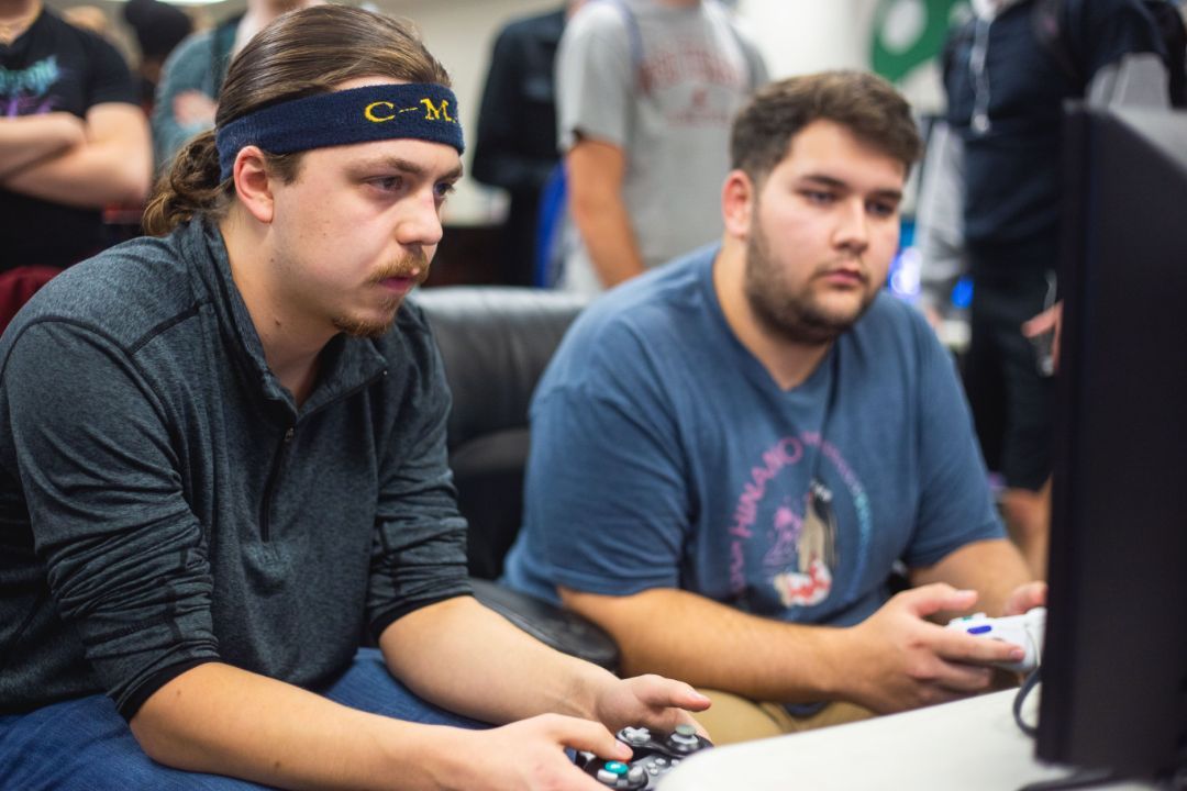 Students at LCSC playing video games